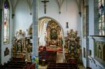 Interior View Of The Parish Church Of St. Georgen Stock Photo