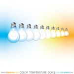 Light Color Temperature Scale Stock Photo