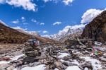 Pagoda That Was Built From The Stones In The Mountains Stock Photo