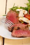 Beef Filet Mignon Grilled With Vegetables Stock Photo