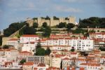 Lisbon Cityscape With Sao Jorge Castle Stock Photo