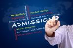 Admissions Of Faculty In University Stock Photo