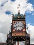 Victorian City Clock In Chester Stock Photo