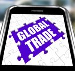 Global Trade Smartphone Shows Web International Business Stock Photo