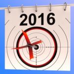 2016 Calendar Target Shows Planning Annual Agenda Stock Photo