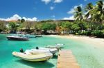 Pier In St Joan Island Stock Photo