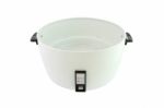 Outer Pot Of Electric Rice Cooker On White Background Stock Photo