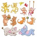 Animal Cartoon Set Stock Photo