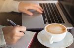 Work Table Of Simply Business Woman Stock Photo