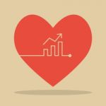 Bar Chart Heartbeat Stock Photo