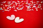 Valentines Day Red Background Stock Photo