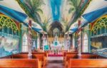 St. Benedicts Painted Church On Big Island In Hawaii Stock Photo