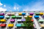 Colorful Balconies Stock Photo