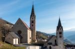 Parish Church And St Micheal's Church In Villanders Stock Photo