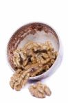 Walnuts On A Bowl Stock Photo