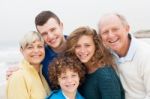 Family Enjoying Their Vacation Stock Photo