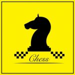 The Knight Chess Piece On Yellow Background  Illustration Stock Photo