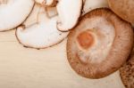 Shiitake Mushrooms Stock Photo