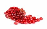 Pomegranate Seed Isolated On White Background Stock Photo