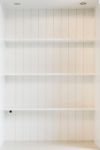 White Wooden Shelf Stock Photo