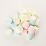 Colorful Marshmallow On White Background Stock Photo