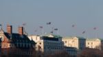 Flags Fluttering Across The London Skyline Stock Photo