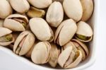 Roasted And Salted Pistachios Stock Photo