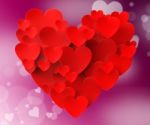 Heart Made With Hearts Means Romanticism Valentines And Love Stock Photo