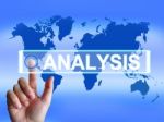 Analysis Map Indicates Internet Or International Data Analyzing Stock Photo