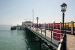 Worthing, West Sussex/uk - April 20 : View Of Worthing Pier In W Stock Photo