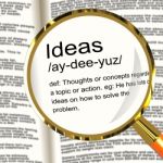 Ideas Definition Magnifier Stock Photo