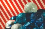 Christmas Ornaments Background Stock Photo