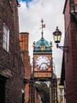 Victorian City Clock In Chester Stock Photo