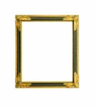 Vintage Gold Picture Frame Isolated Stock Photo