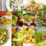 Healthy And Tasty Italian Food Collage Stock Photo