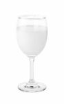 Fresh Milk In The Glass On White Background Stock Photo