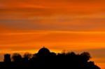 Silhouette Of Edinburgh Skyline Stock Photo