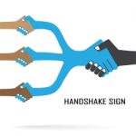 Handshake Abstract Sign Stock Photo