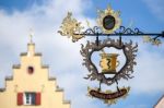 Marien-apotheke Hanging Sign In Rothenburg Stock Photo