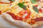 Italian Pizza Margherita Stock Photo