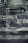 Flag Of Greece On Jeans Stock Photo