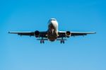 Airplane Landing Stock Photo