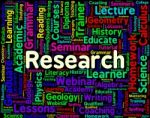 Research Word Represents Data Exploration And Information Stock Photo