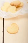 Heart Shaped Shortbread Valentine Cookies Stock Photo