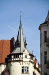 Unusual Gothic Stlye Apartment Block In Prague Stock Photo