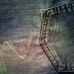 Collage Jeans Texture Background Stock Photo