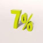 Percentage Sign, 7 Percent Stock Photo