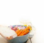 Steamed  Root Vegetable On A Bowl Stock Photo