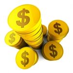 Dollar Savings Represents American Dollars And Bank Stock Photo