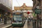 Tram In Rome Stock Photo